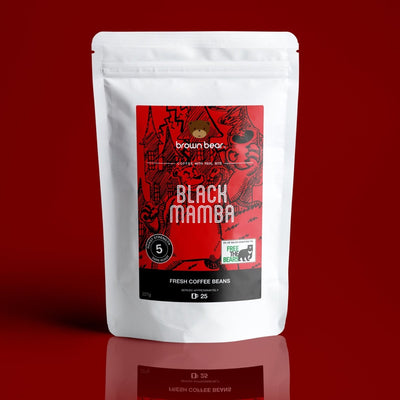 Black Mamba Strong Coffee, Strength 5, Dark Roast - Brown Bear Coffee