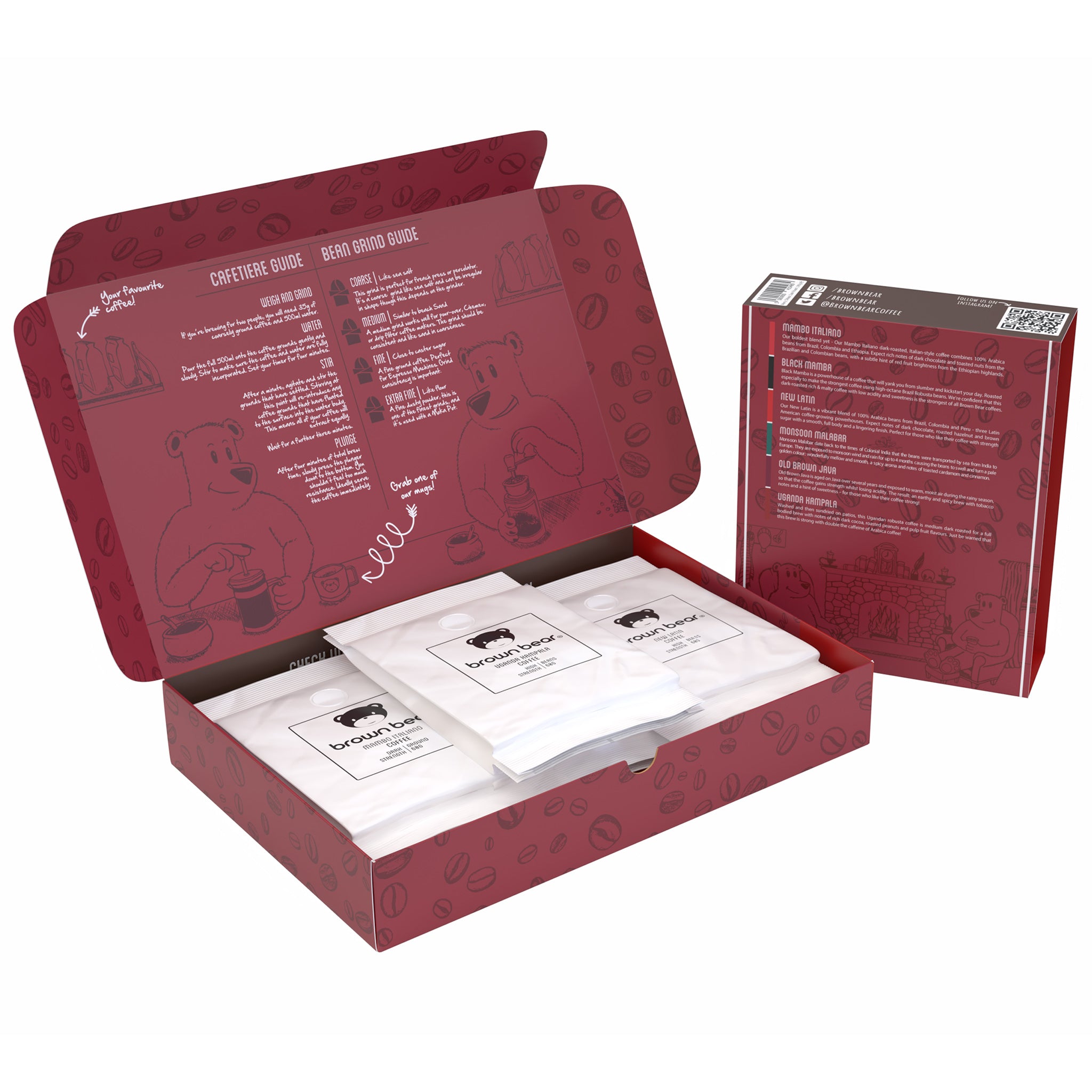 Merry Christmas Dark Roast Gift Box - 6 Coffees In one Box