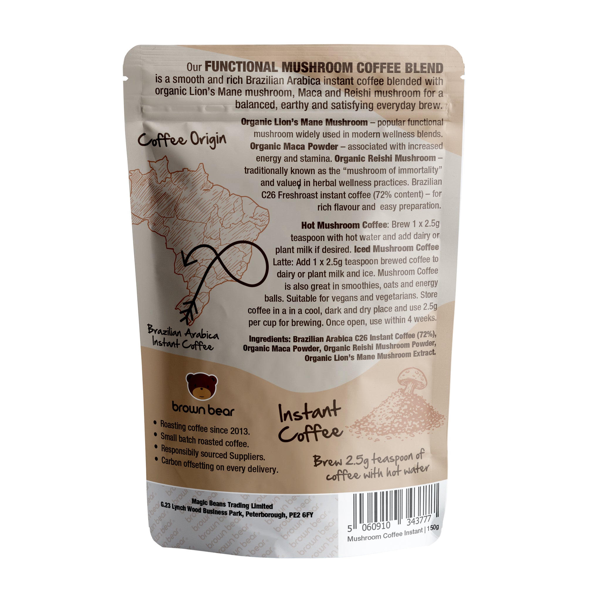 150g Instant Coffee + Mushroom Blend