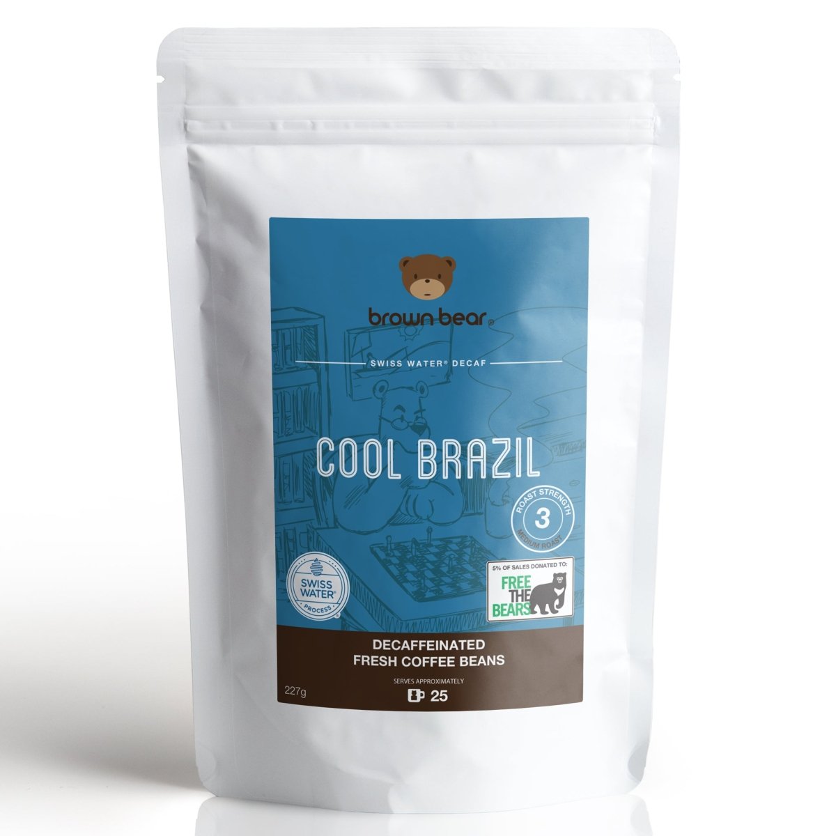 Brazilian Decaf Coffee - Swiss Water Decaffeinated - Cool Brazil - Brown Bear Coffee