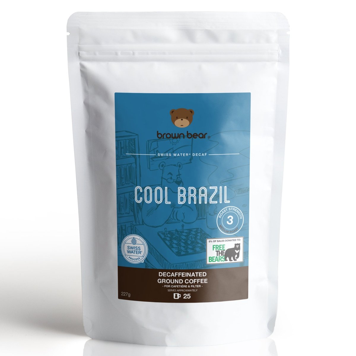 Brazilian Decaf Coffee - Swiss Water Decaffeinated - Cool Brazil - Brown Bear Coffee