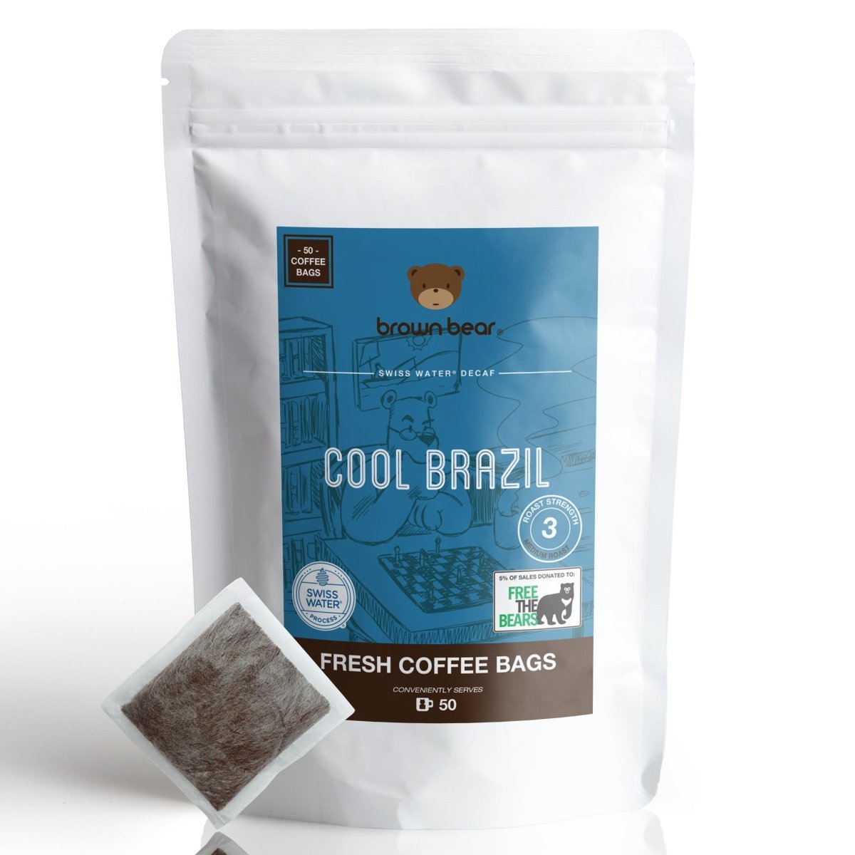 Brazilian Decaf Coffee - Swiss Water Decaffeinated - Cool Brazil - Brown Bear Coffee