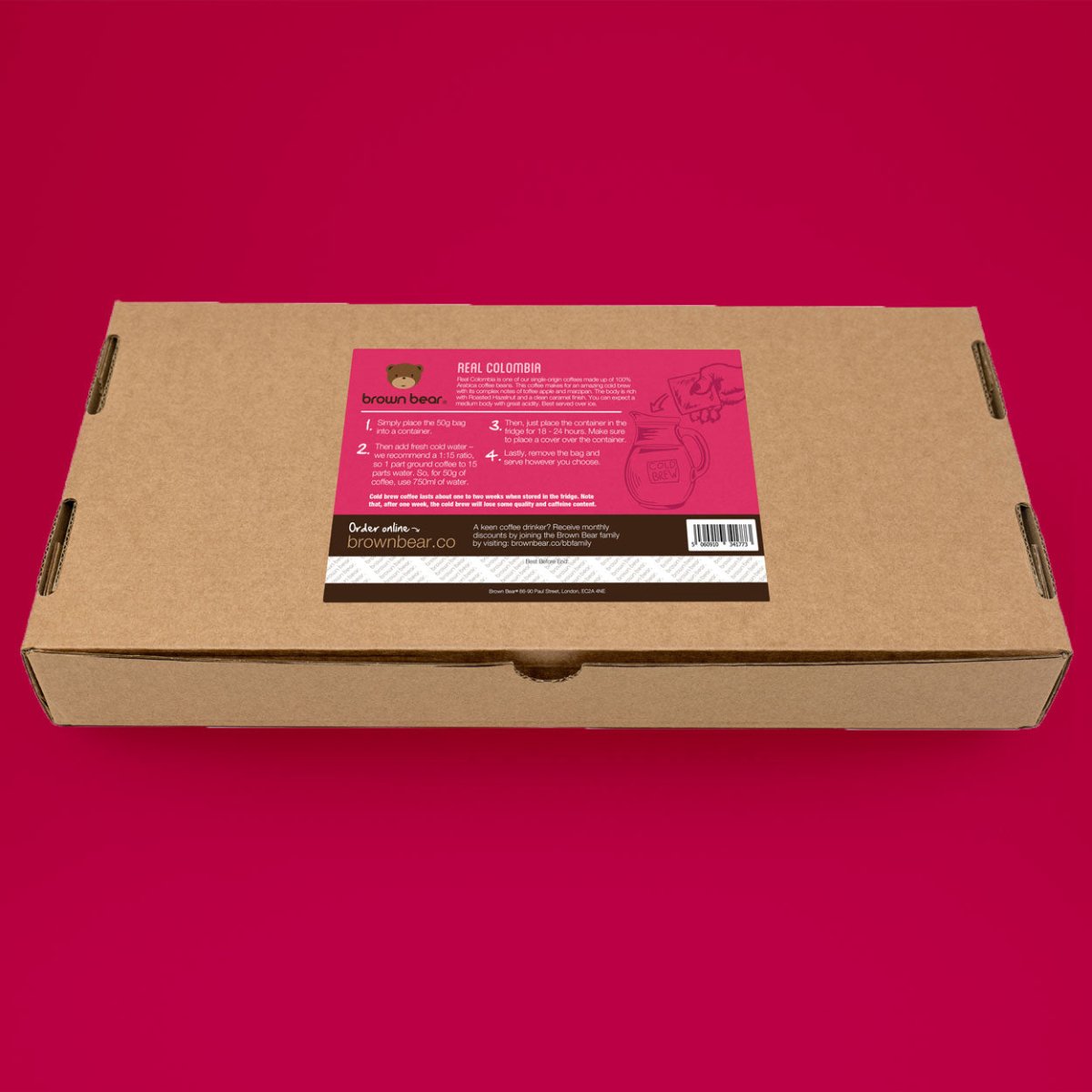 Cold Brew Coffee 10x50g | Real Colombian - Brown Bear Coffee