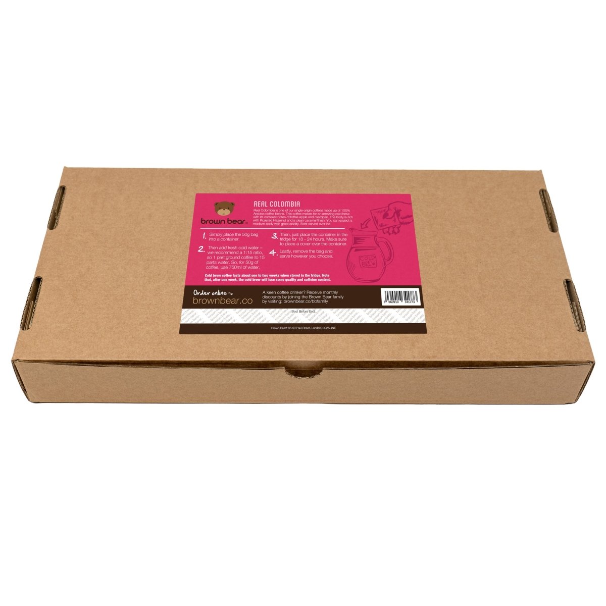 Cold Brew Coffee 10x50g | Real Colombian - Brown Bear Coffee