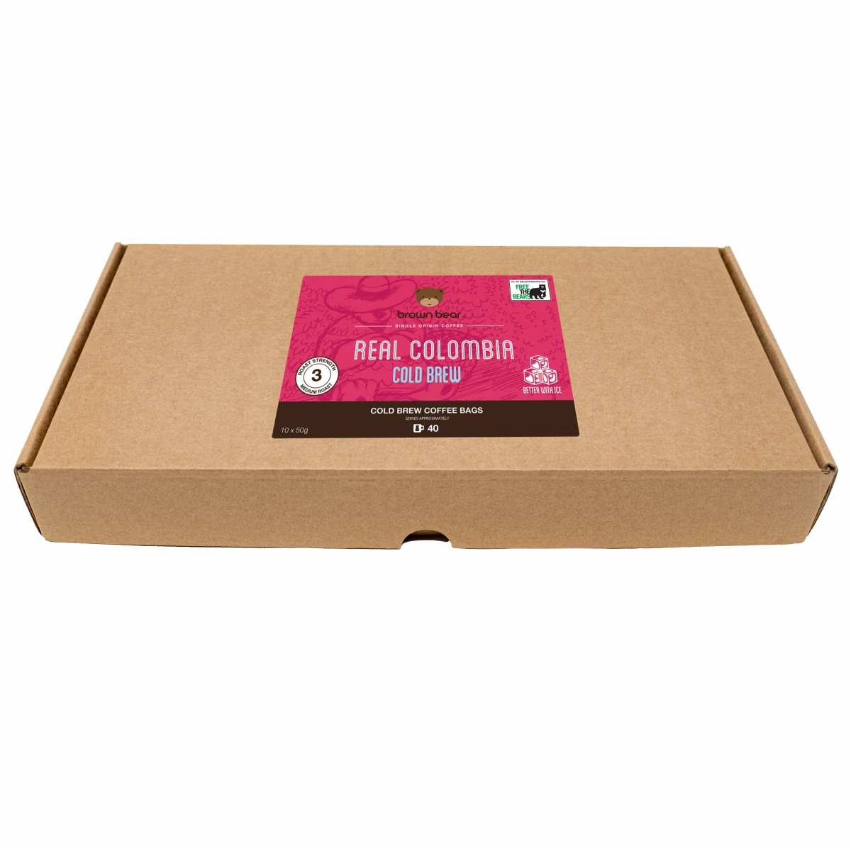 Cold Brew Coffee 10x50g | Real Colombian - Brown Bear Coffee