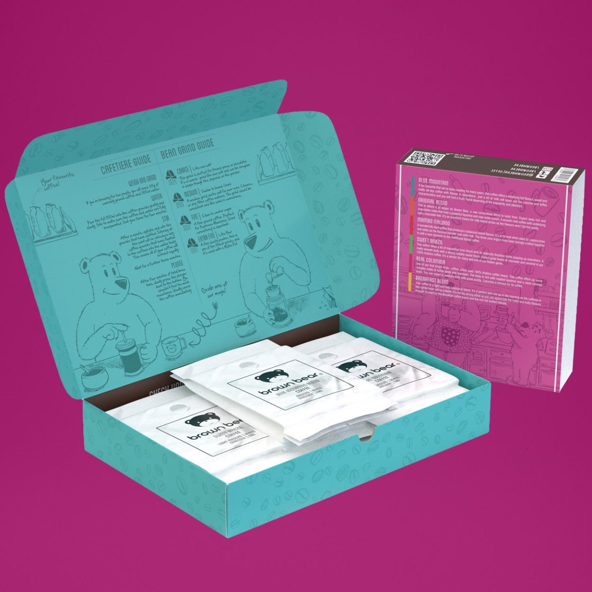 Happy Birthday Coffee Gift Box - 6 Coffees In one Box - Brown Bear Coffee