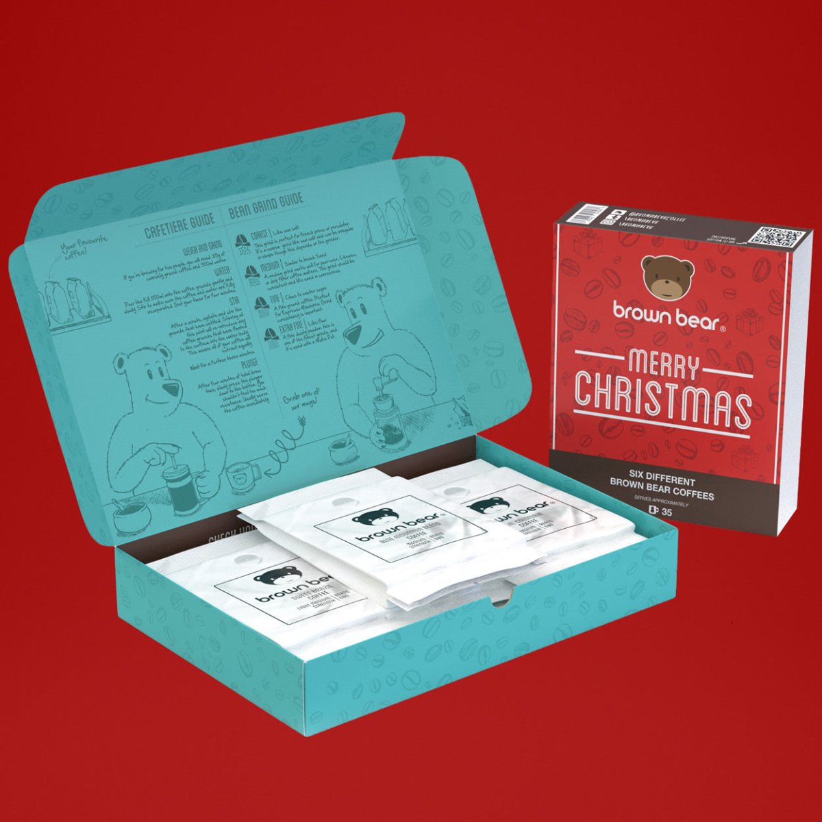 Happy Birthday Coffee Gift Box - 6 Coffees In one Box - Brown Bear Coffee