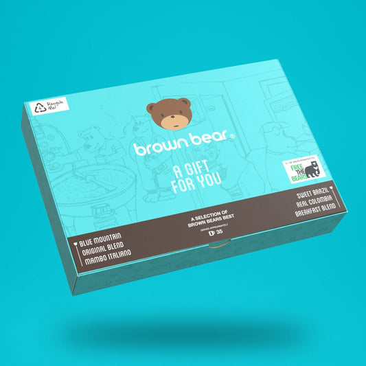 Happy Birthday Coffee Gift Box - 6 Coffees In one Box - Brown Bear Coffee