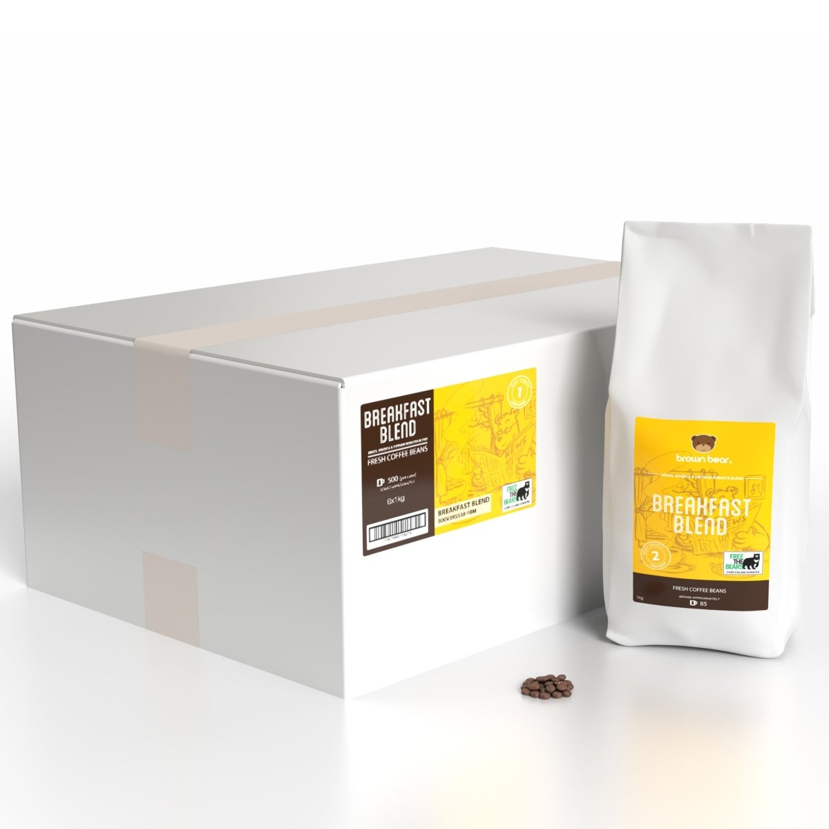 Light Roast Coffee Case 6x1kg - Breakfast Blend - Brown Bear Coffee