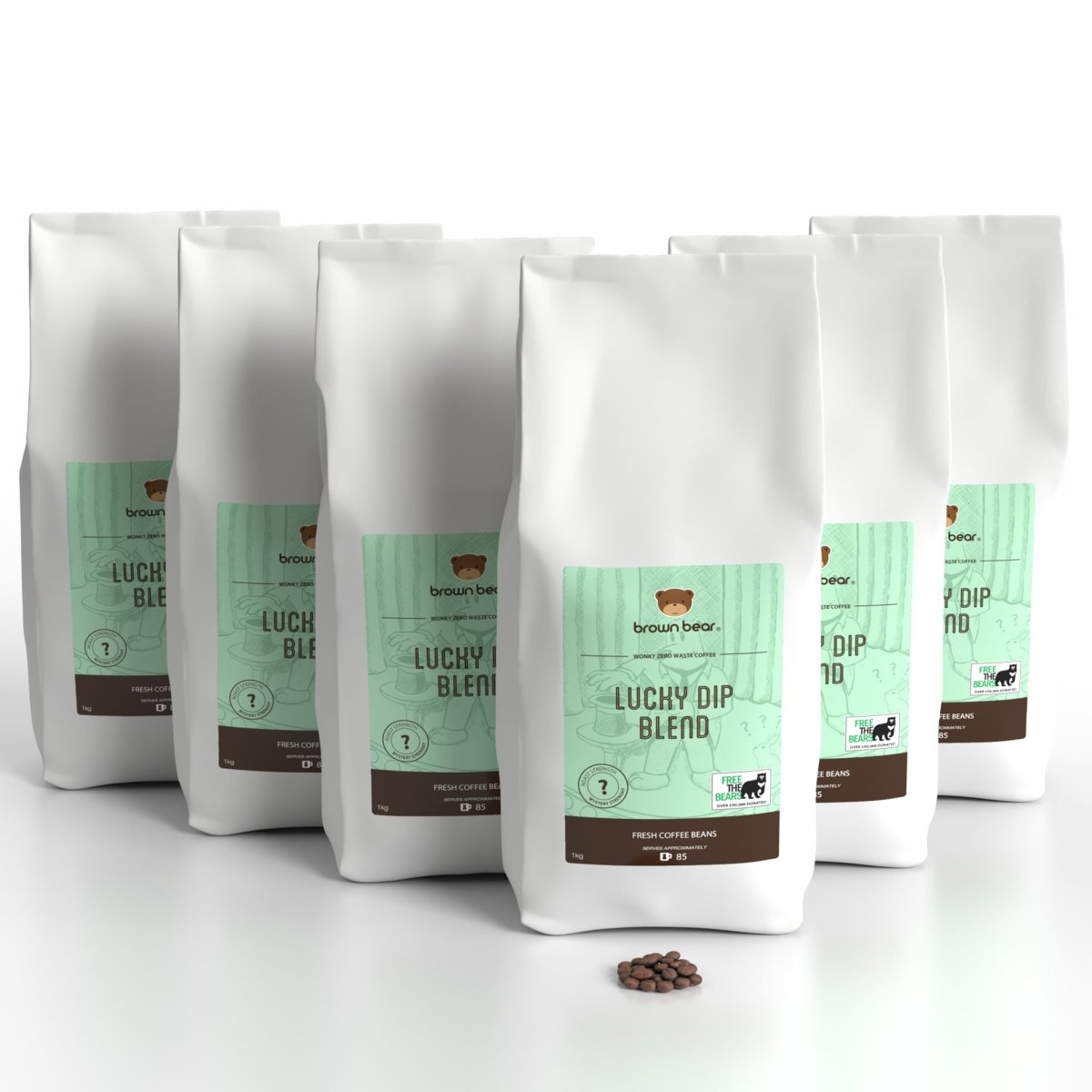 Lucky Mystery Coffee 6x1kg Case - Brown Bear Coffee