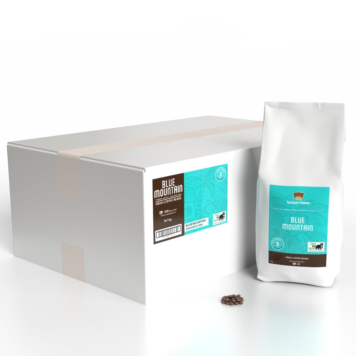 Medium Roast Coffee Case 6x1kg - Blue Mountain - Brown Bear Coffee