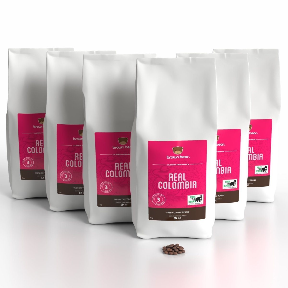 Medium Roast Coffee Case 6x1kg - Real Colombia - Brown Bear Coffee