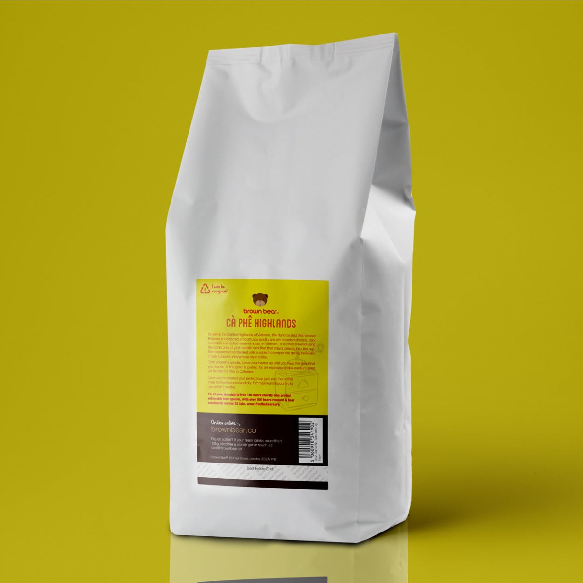 Vietnam Ca Phe Highlands - 1kg - Brown Bear Coffee