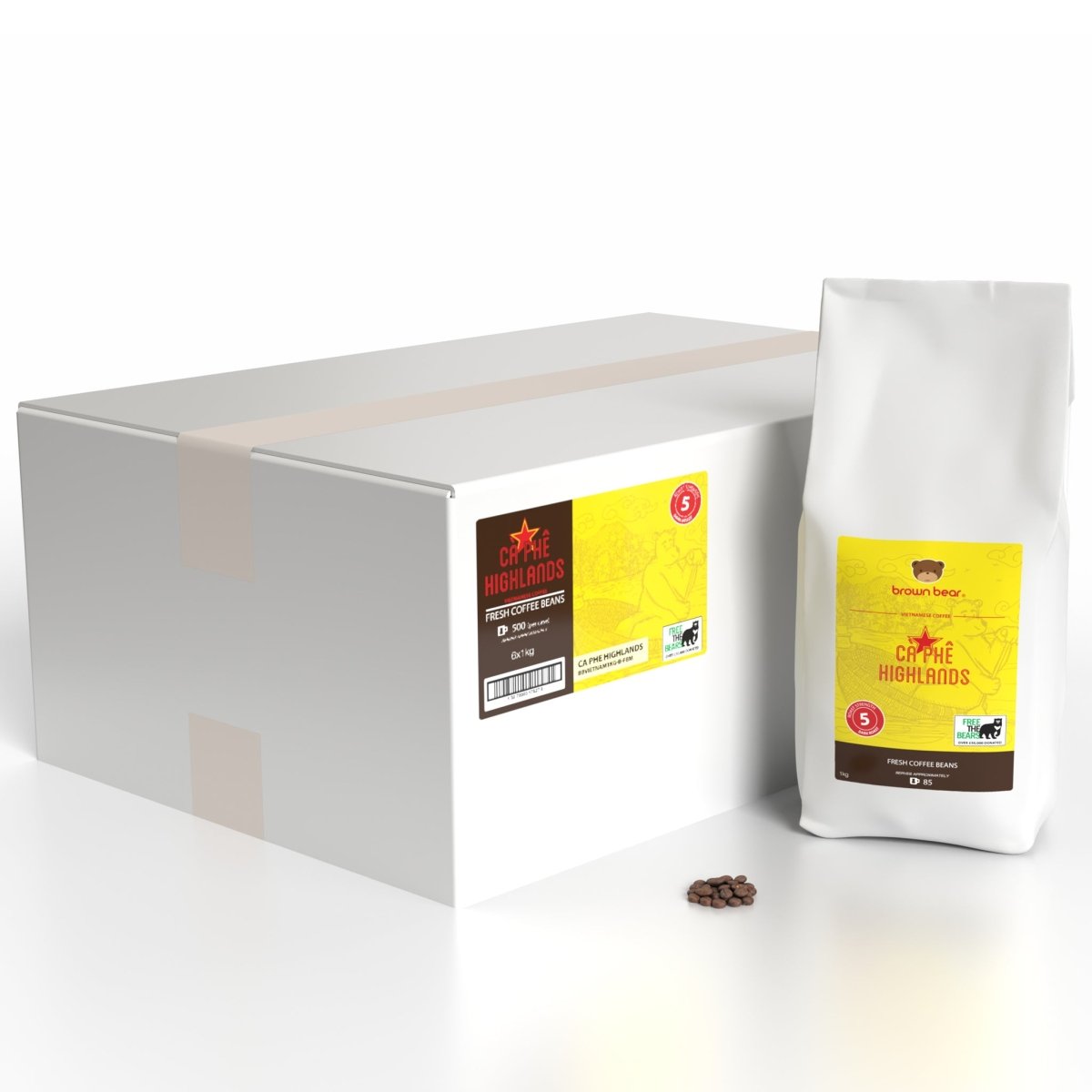 Vietnam Ca Phe Highlands - Case 6x1kg - Brown Bear Coffee