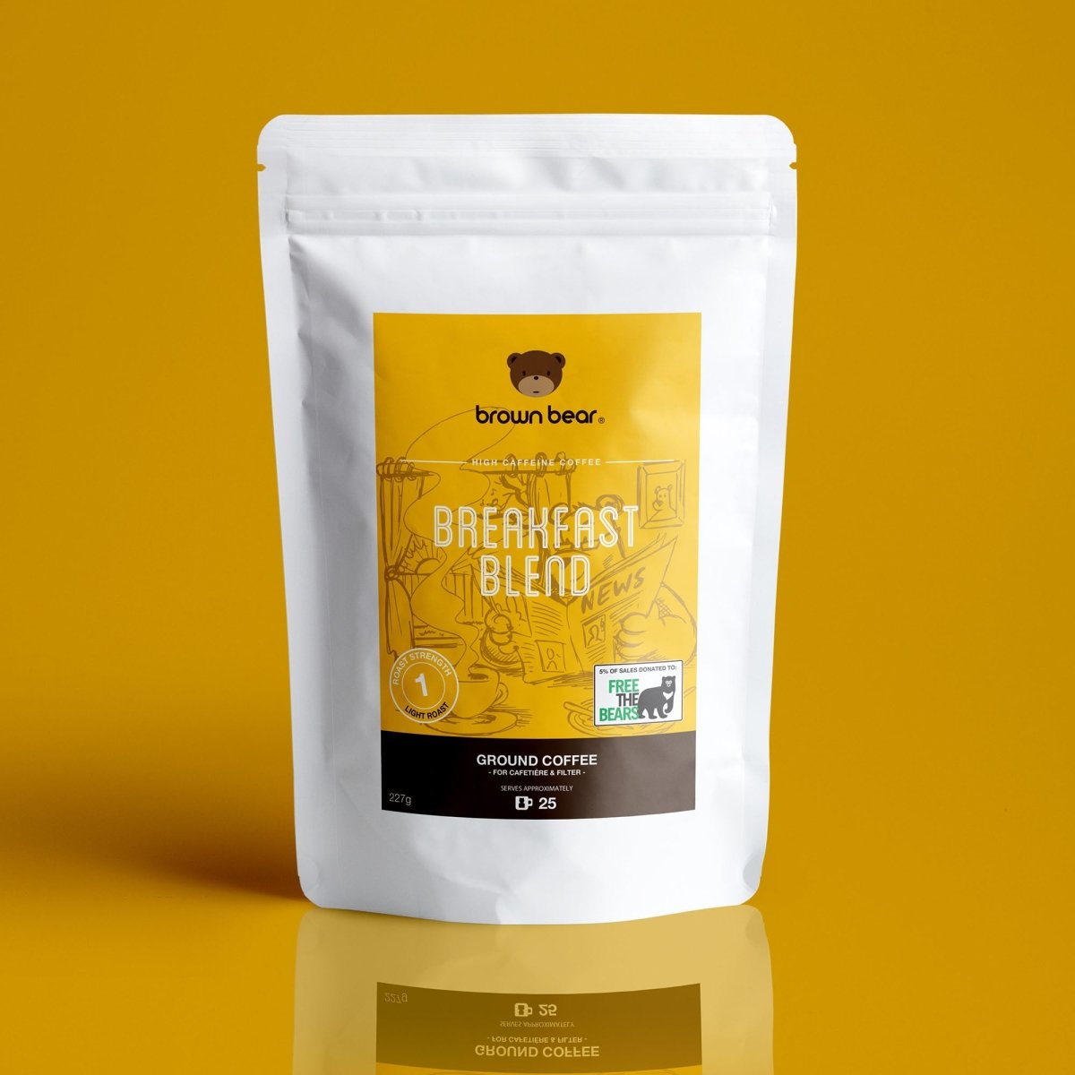 Breakfast Blend Coffee, Strength 1, Light Roast - Brown Bear Coffee