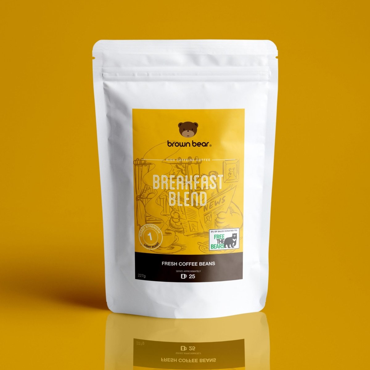 Breakfast Blend Coffee, Strength 1, Light Roast - Brown Bear Coffee