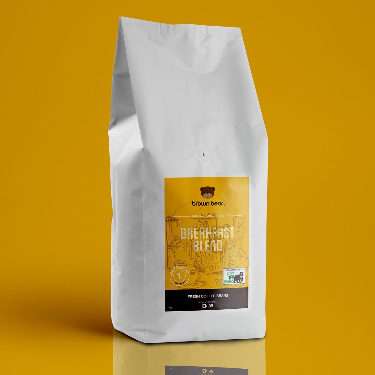 Breakfast Blend Coffee, Strength 1, Light Roast - Brown Bear Coffee