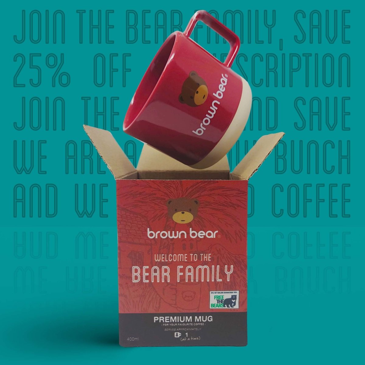 Brown Bear Family Mug | Join the Bear Family - Brown Bear Coffee