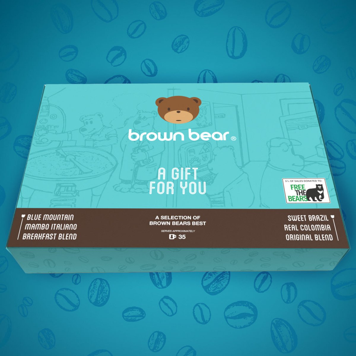Coffee Gift Box - 6 Coffees In 1 Box - Brown Bear - Brown Bear Coffee