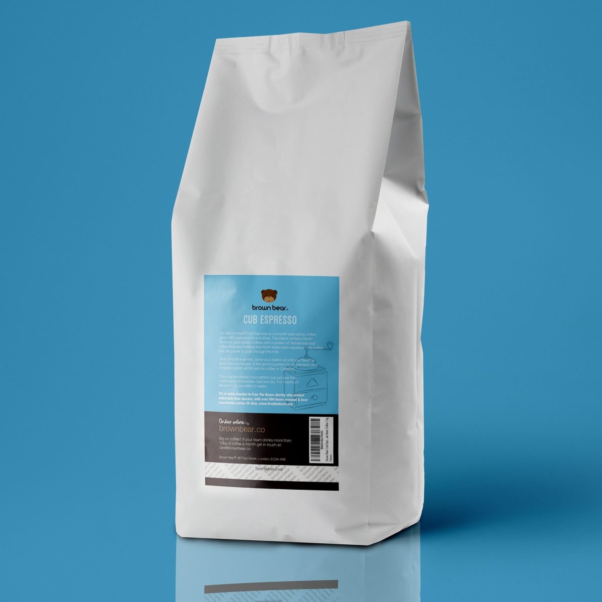 Cub Espresso Coffee, Strength 4, Medium Dark Roast - Brown Bear Coffee