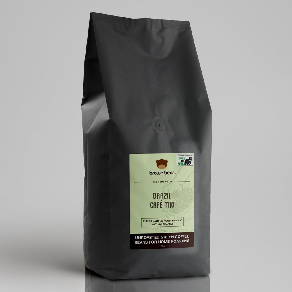 Green Unroasted Coffee Beans | Brazil Cafe Mio | For the Home Roaster, 1kg - Brown Bear Coffee