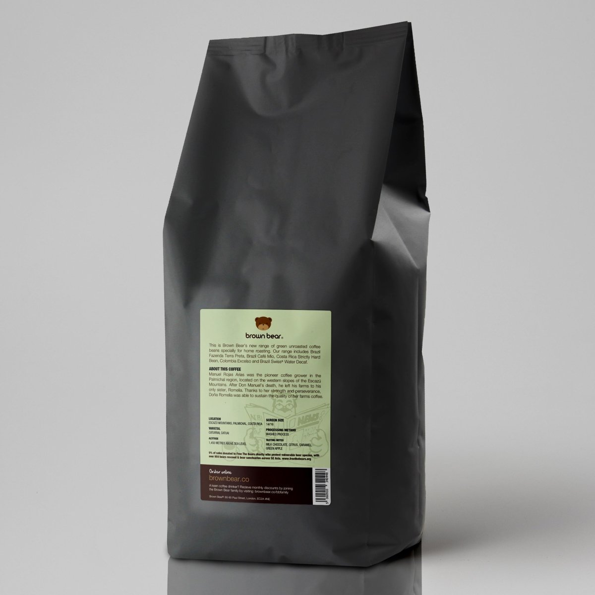 Green Unroasted Coffee Beans | Costa Rica | For the Home Roaster, 1kg - Brown Bear Coffee