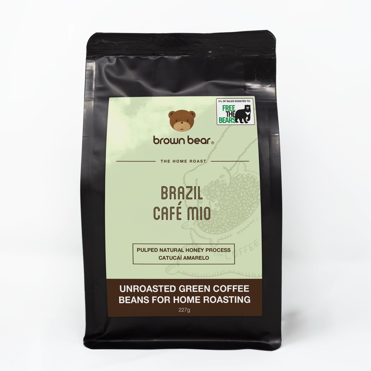 Green Unroasted Coffee | Brazil Cafe Mio | For the Home Roaster, 227g - Brown Bear Coffee