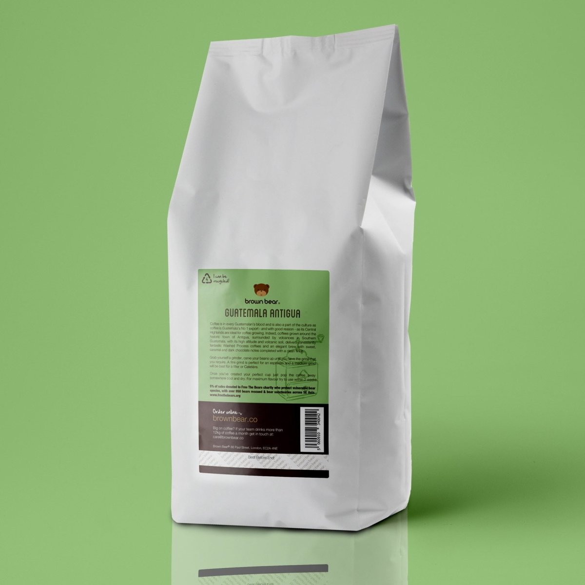 Guatemala Antigua Coffee, Strength 3, Medium Roast - Brown Bear Coffee