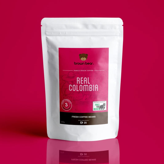 Real Colombia Coffee, Strength 3, Medium Roast - Brown Bear Coffee