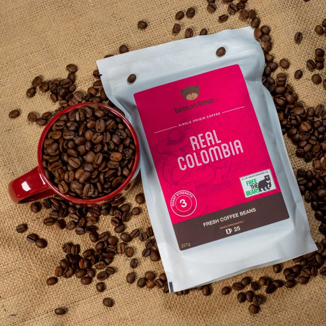 Real Colombia Coffee, Strength 3, Medium Roast - Brown Bear Coffee