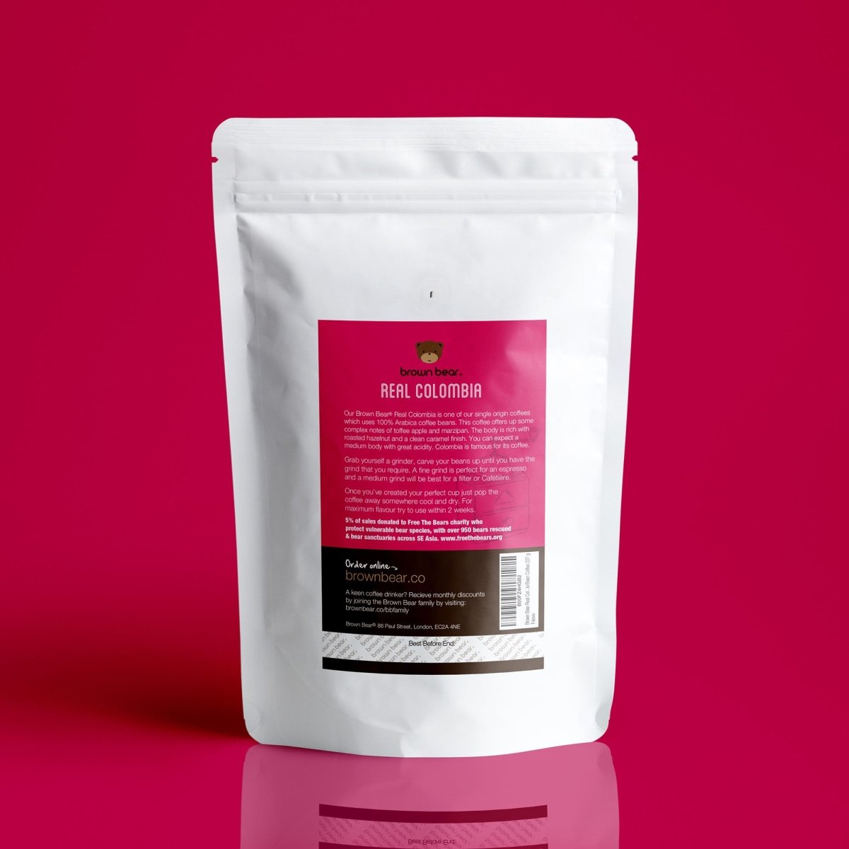 Real Colombia Coffee, Strength 3, Medium Roast - Brown Bear Coffee