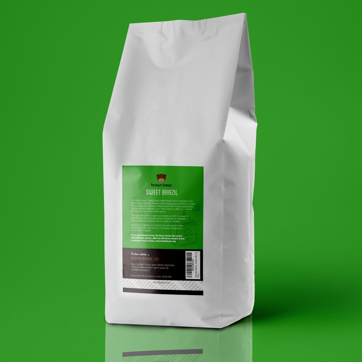 Sweet Brazil Coffee, Strength 2, Medium Roast - Brown Bear Coffee